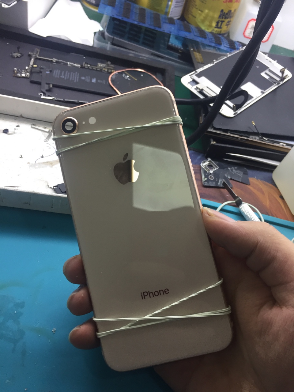 iPhone8 8p iPhonex单独换后盖玻璃 实物图
