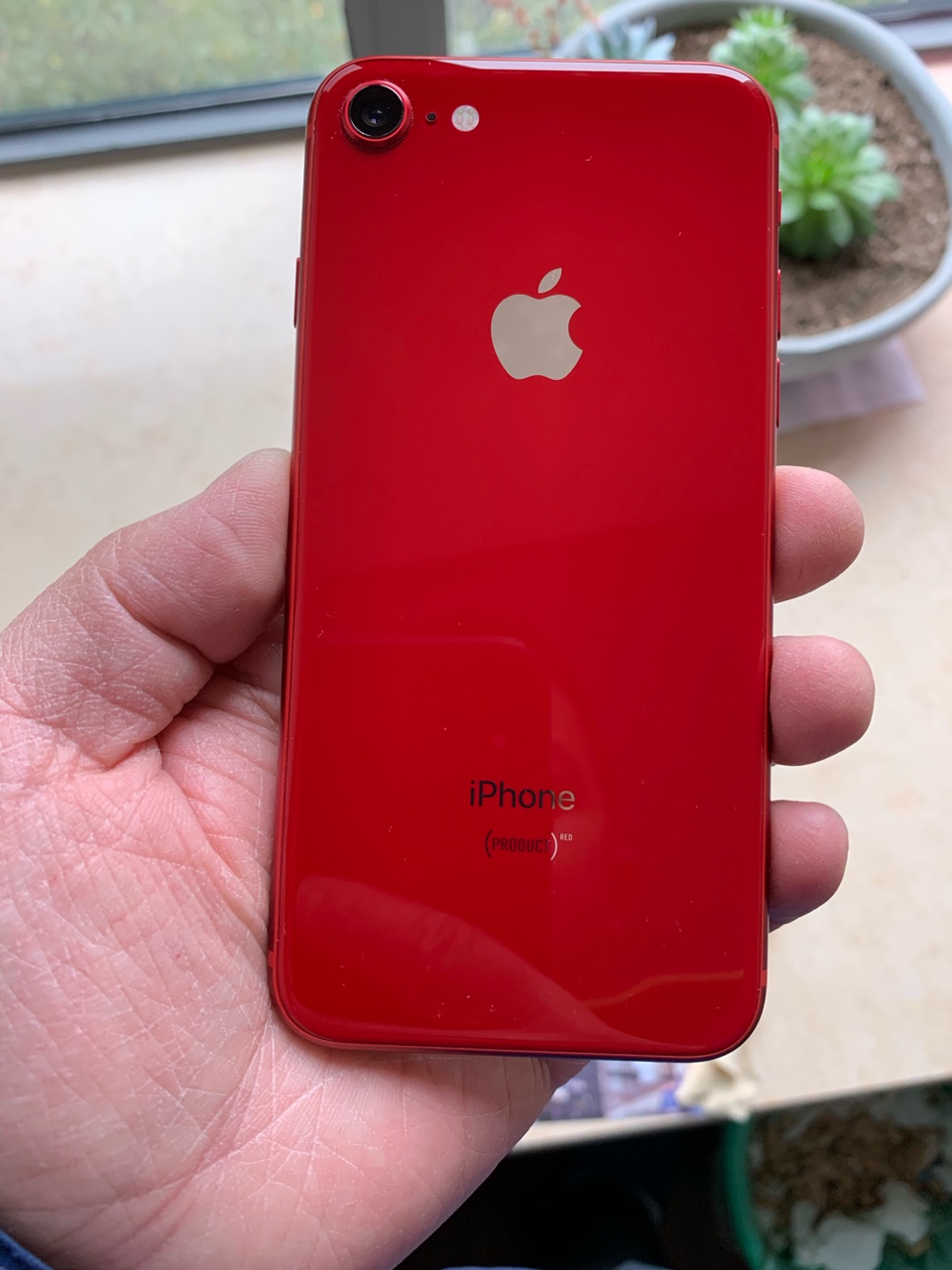苹果iPhone8 64g红色8国行在保294天完美成色
