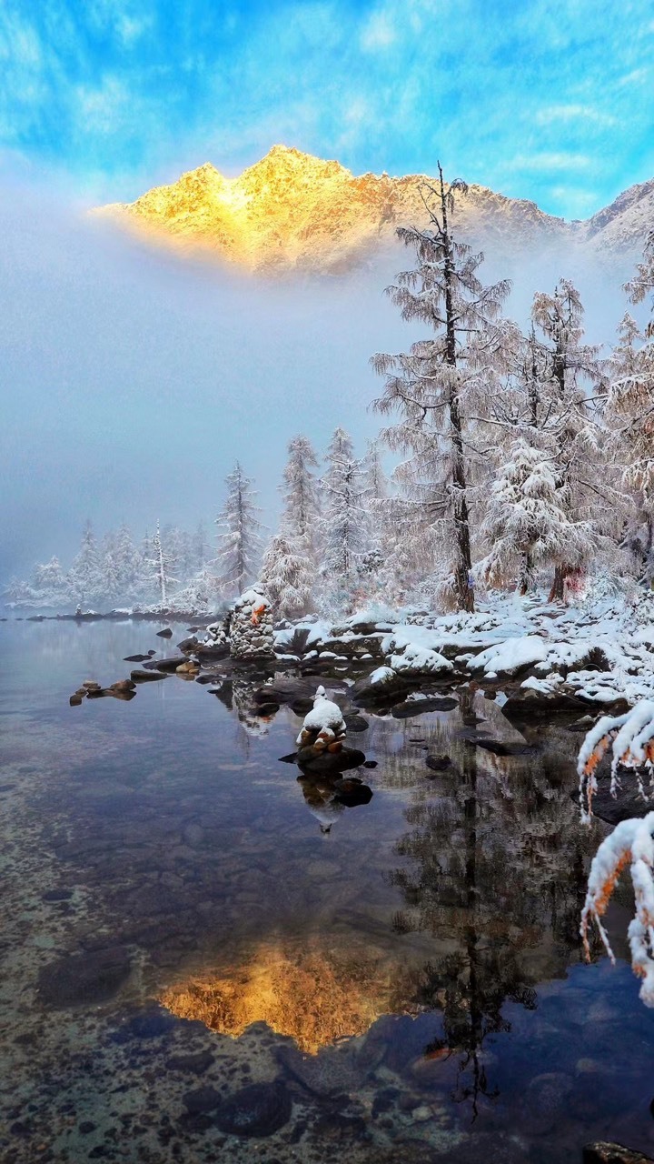 银装大地洁影舞，晶莹雪花落；    
华夏神州圣祥和，瑞雪兆丰年；    
年去